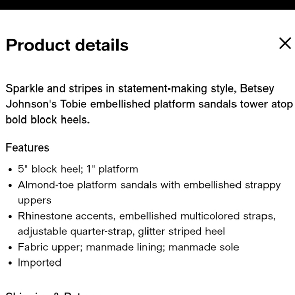 Betsey Johnson Tobie Embellished Platform Heeled Sandals - Picture 16 of 16